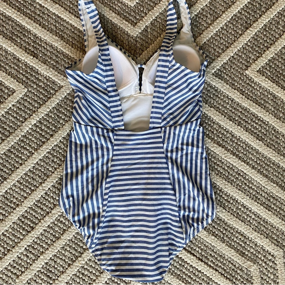 Time and Tru Blue & White Swimsuit - Picture 2 of 3